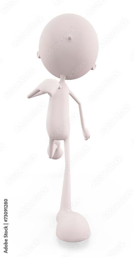White character with runing pose White character with runing pose