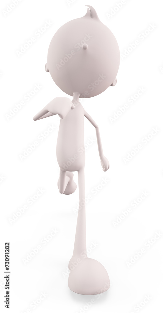 White character with runing pose White character with runing pose