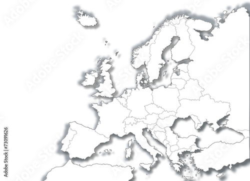 mappa mondo europa bianco