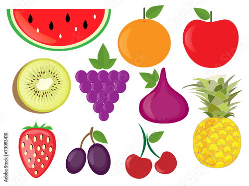 Fruits vector set
