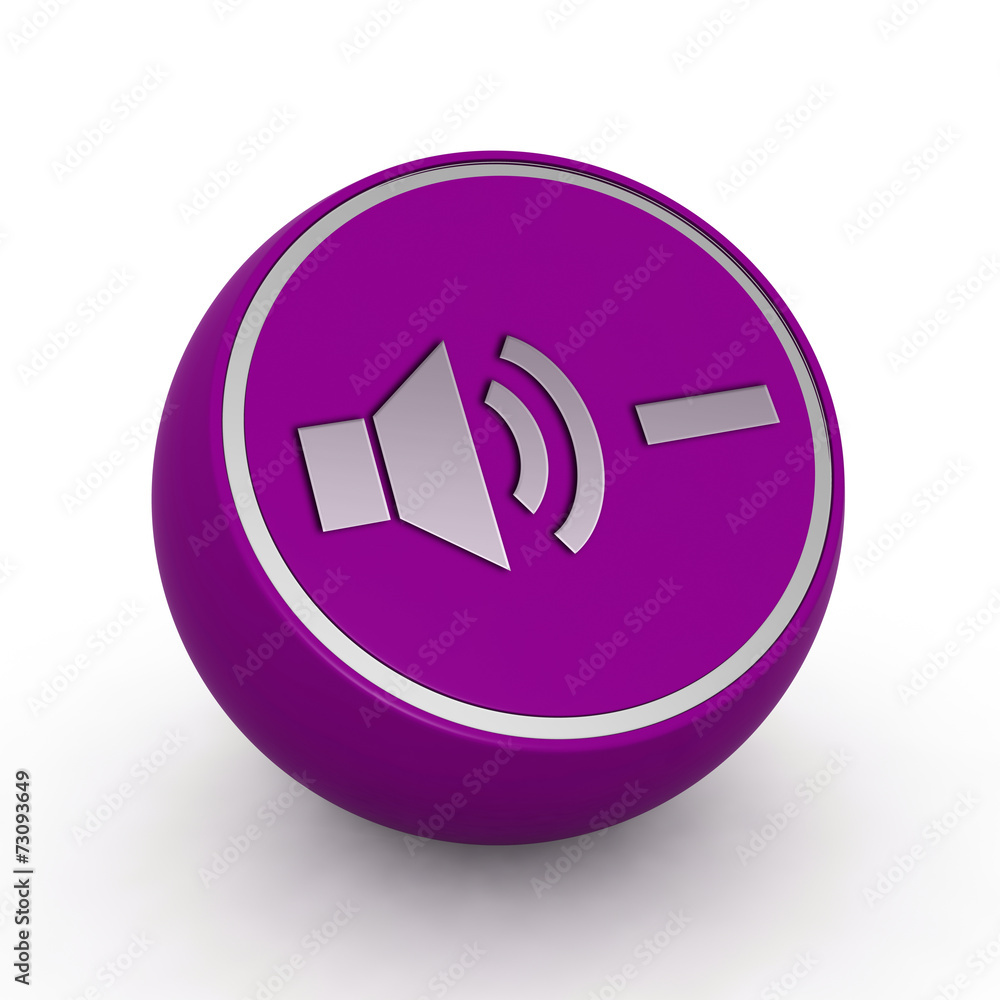 Volume circular icon on white background Volume circular icon on white background