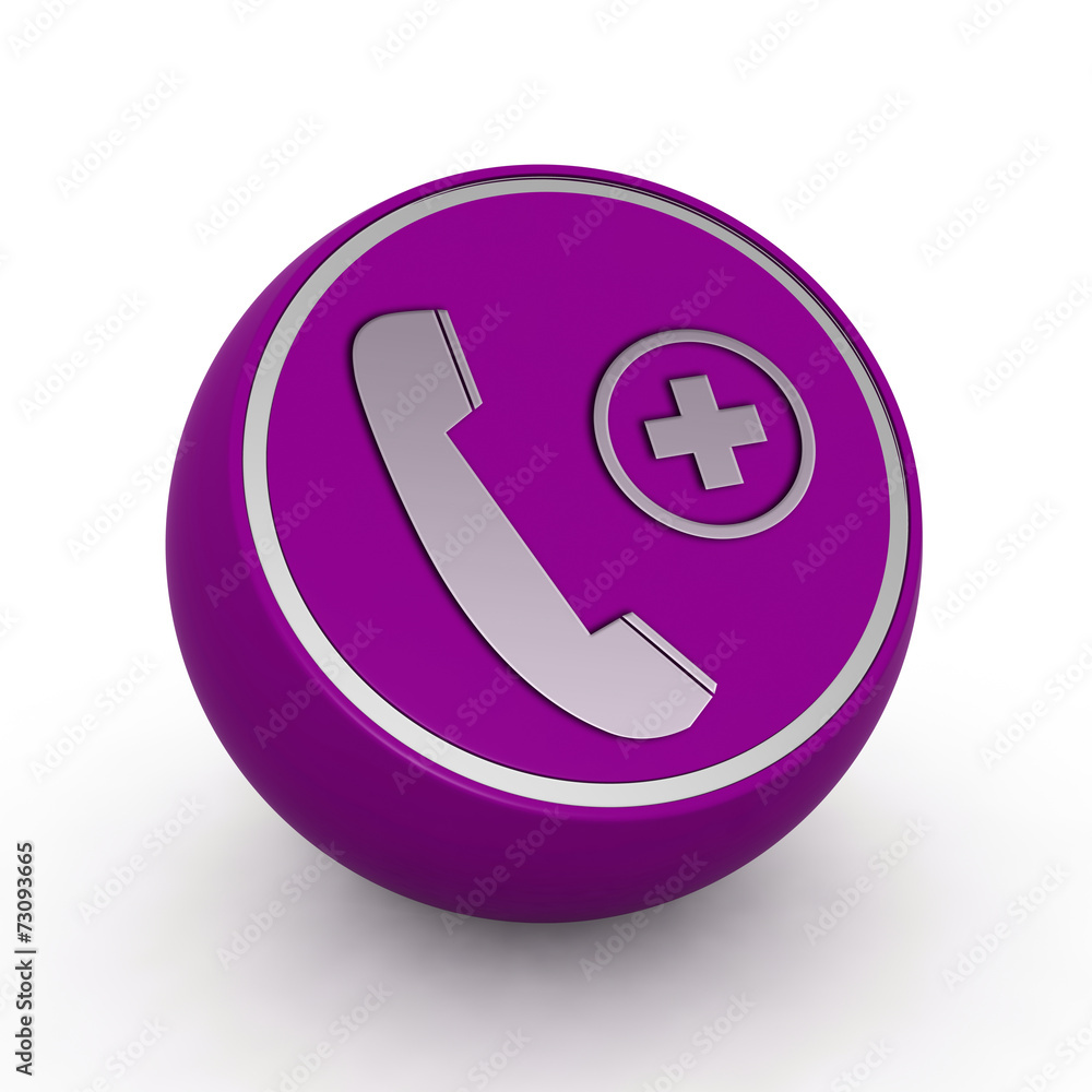 Emergency circular icon on white background Emergency circular icon on white background
