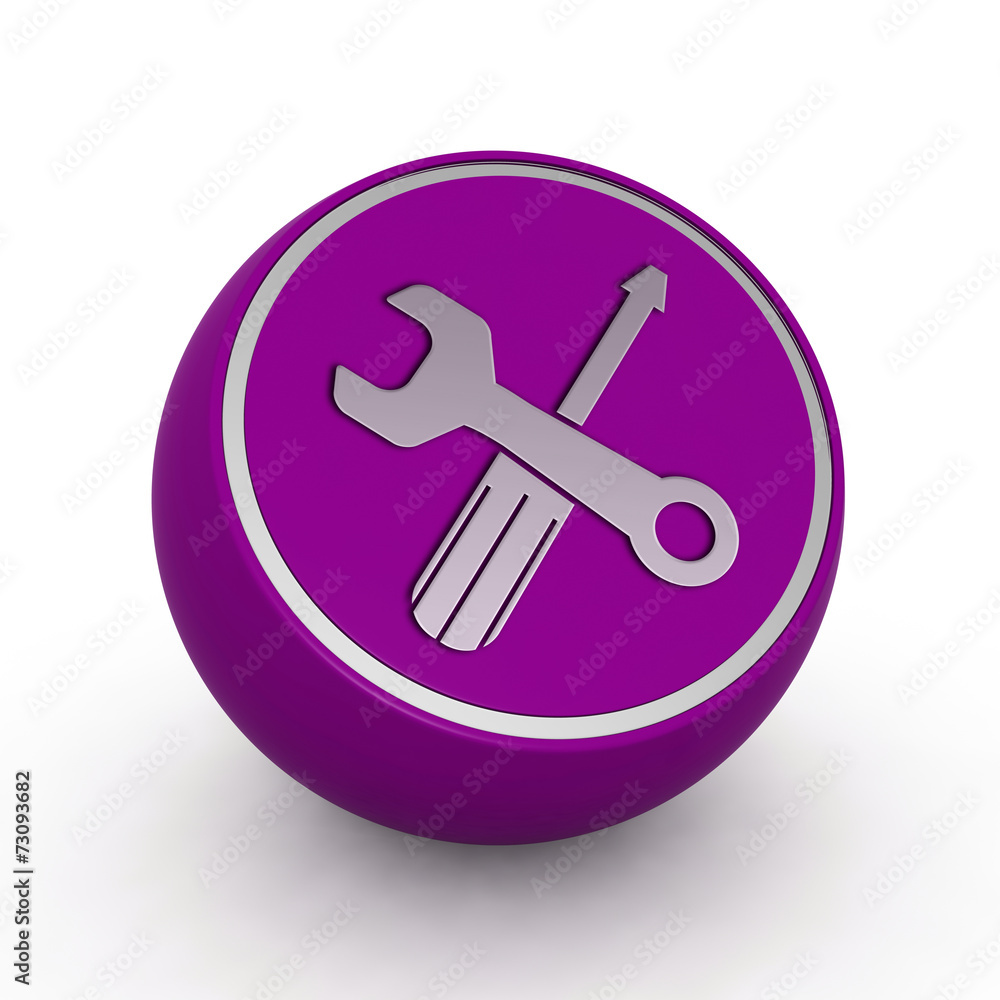 Settings circular icon on white background Settings circular icon on white background