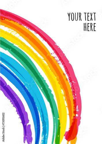 Abstract colorful watercolor rainbow background. Vector illustra