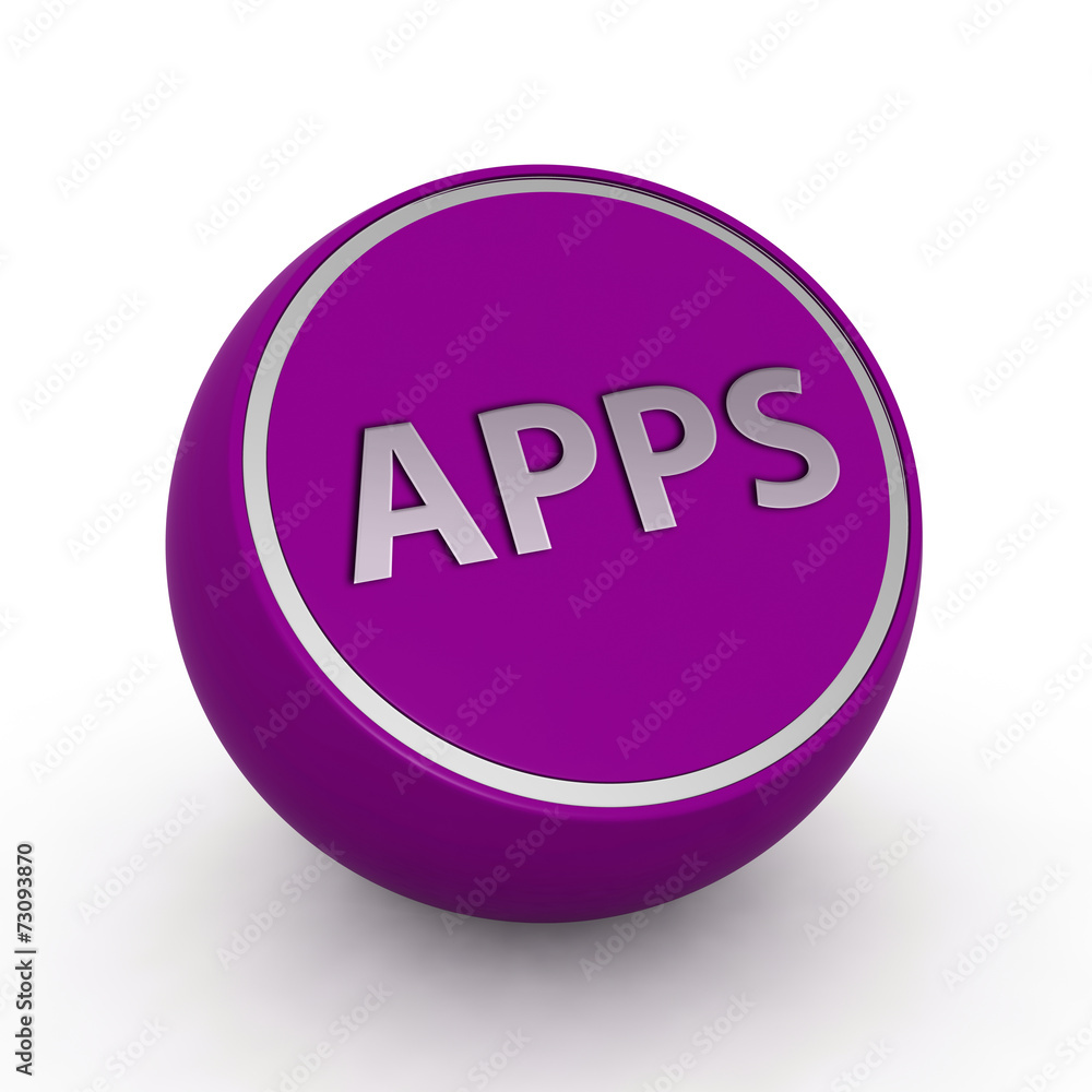 Apps circular icon on white background Apps circular icon on white background
