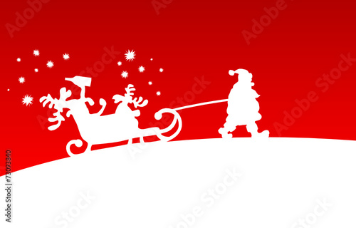 Weihnachtsmann zieht Elche