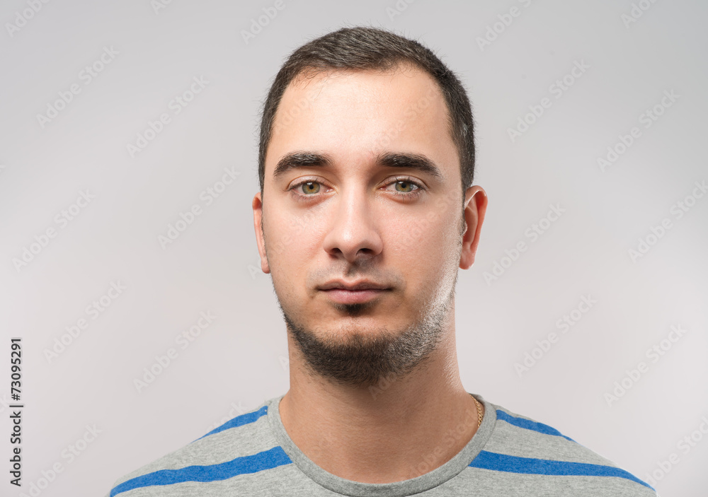 Fototapeta premium I am so happy! Happy young man gesturing while standing