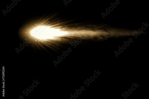 Comet on night sky