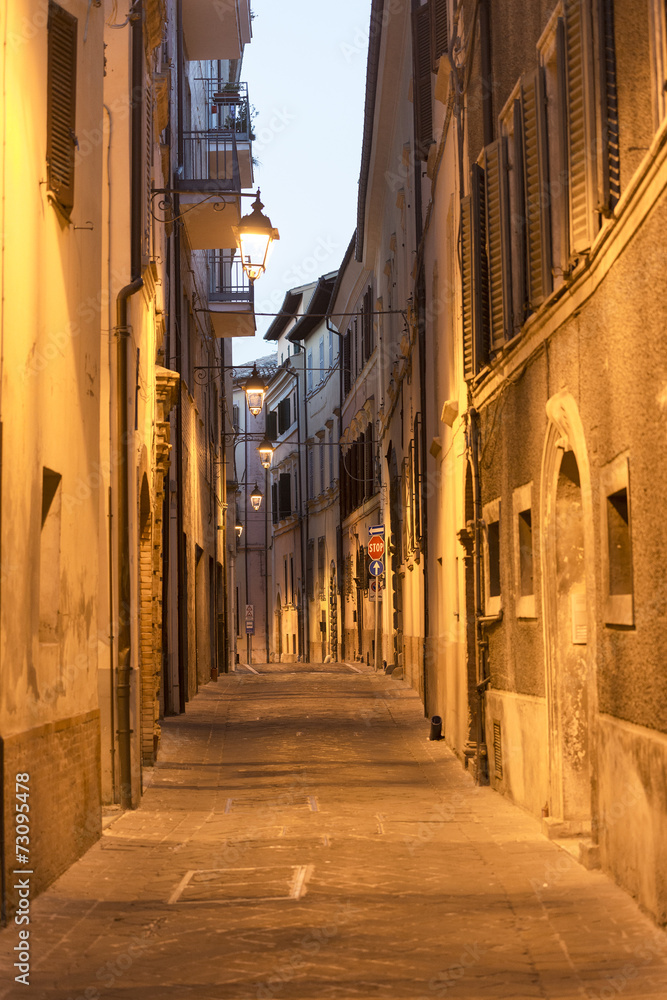 Camerino (Marches, Italy) by night