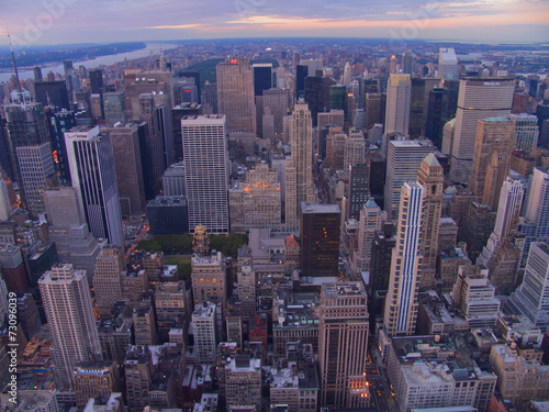 Aerial vews of New York City  USA