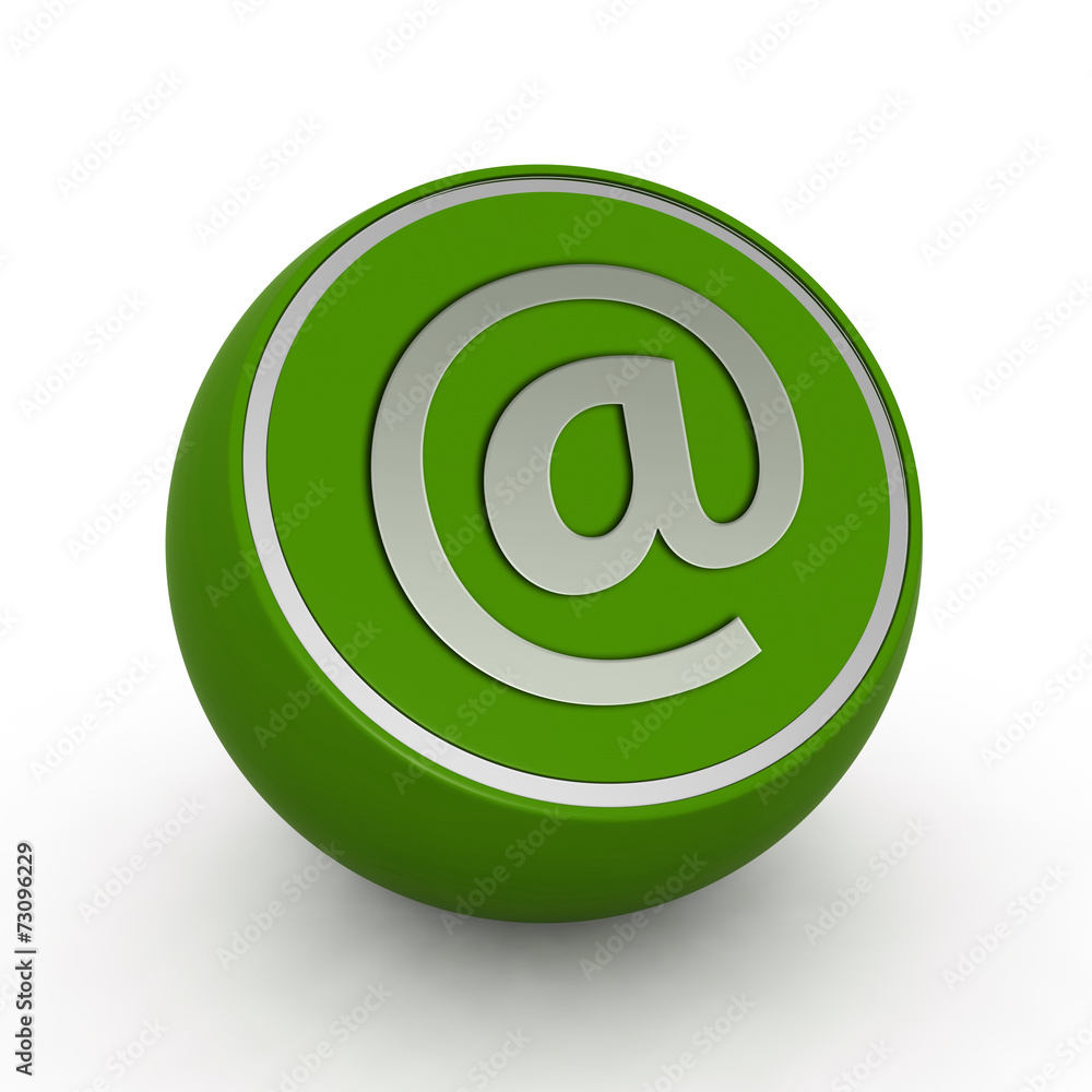 Email circular icon on white background Email circular icon on white background