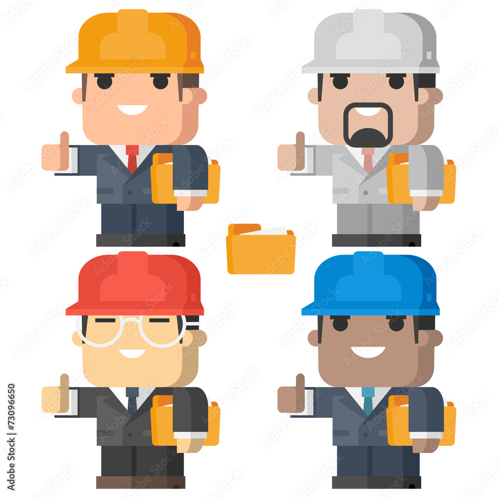 Engineer man smiling and showing thumbs up Engineer man smiling and showing thumbs up