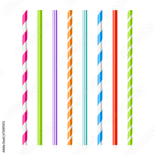Colorful drinking straws