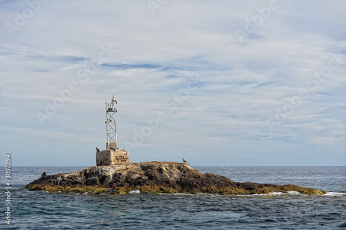 abandoned lighthouse on island