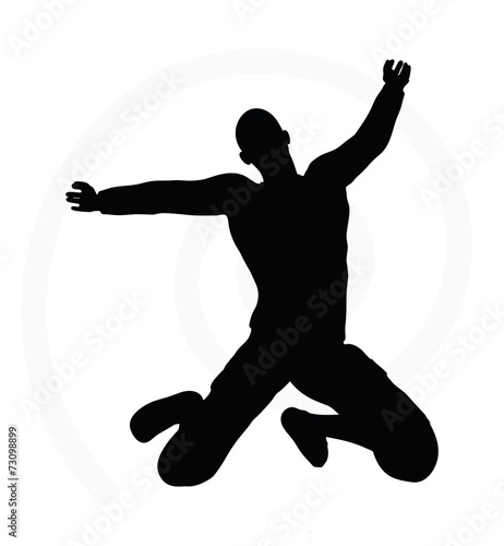 illustration of senior climber man silhouette