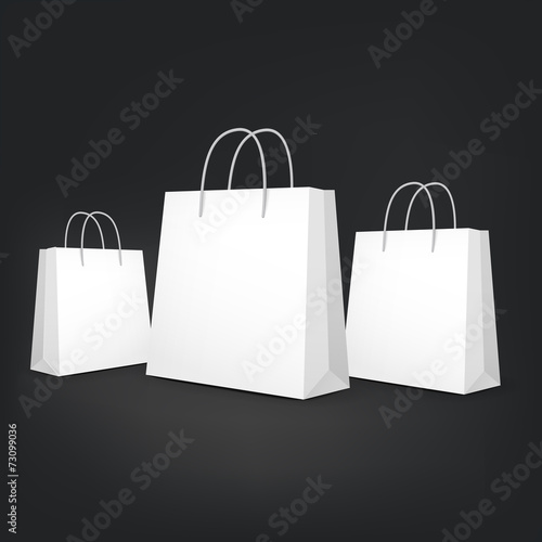 3d blank shopping bags