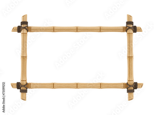 render of a bamboo frame, isolated on white