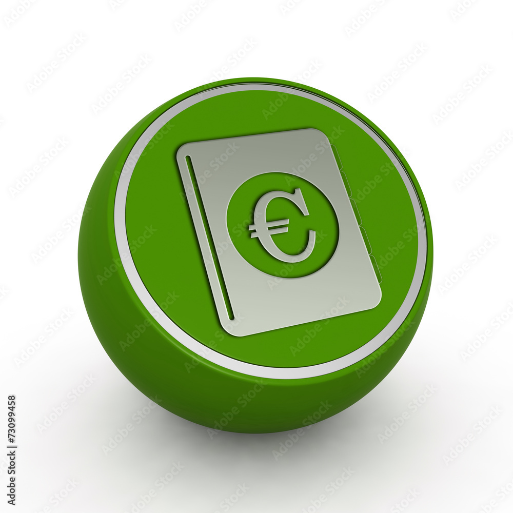 euro money book circular icon on white background euro money book circular icon on white background
