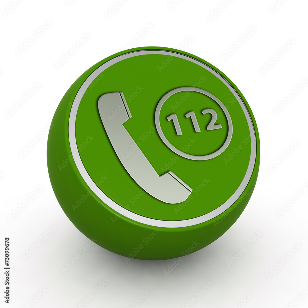 112 circular icon on white background 112 circular icon on white background