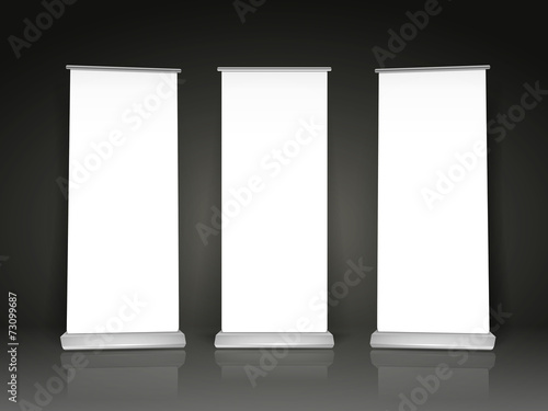 blank roll up banners set
