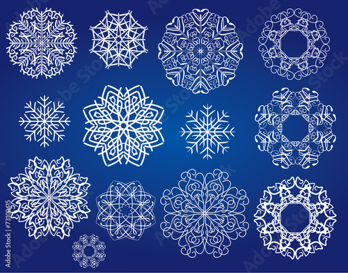 Snowflakes set