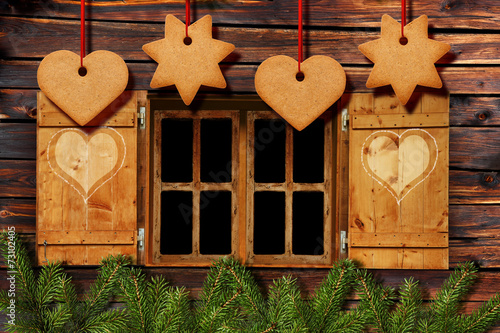 Fenster mit Lebkuchen