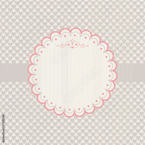 Retro Greeting Card with he...