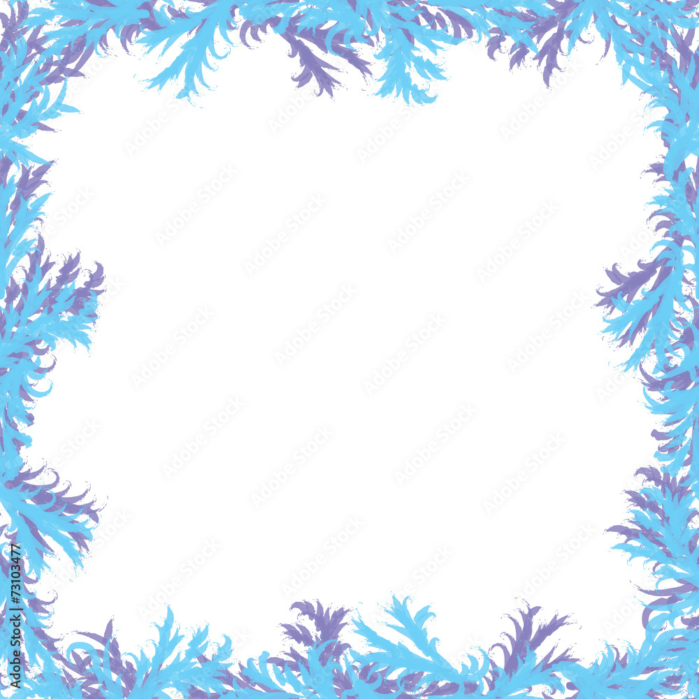 Christmas background. Frosty patterns. Frame with white. Christmas background. Frosty patterns. Frame with white.
