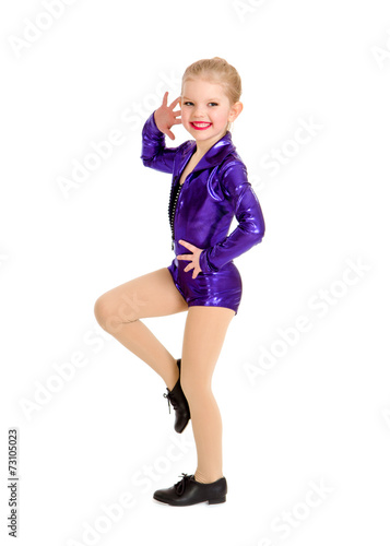 Tap Dance Kid in Sassy Recital Costume