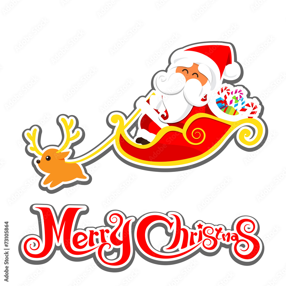 036-Merry Christmas Santa and christmas text 002 036-Merry Christmas Santa and christmas text 002
