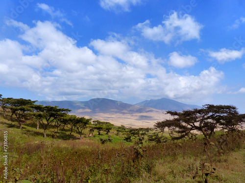 Landschaft Bomas Serengetti Ngorongoro Krater Tansania Afrika