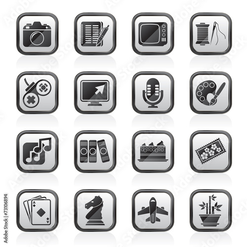 Hobbies and leisure Icons - vector icon set