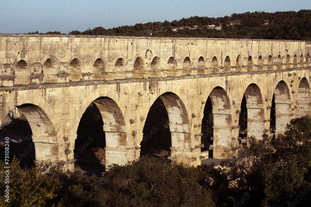 Old bridge in France - the beautiful Pont du Gard