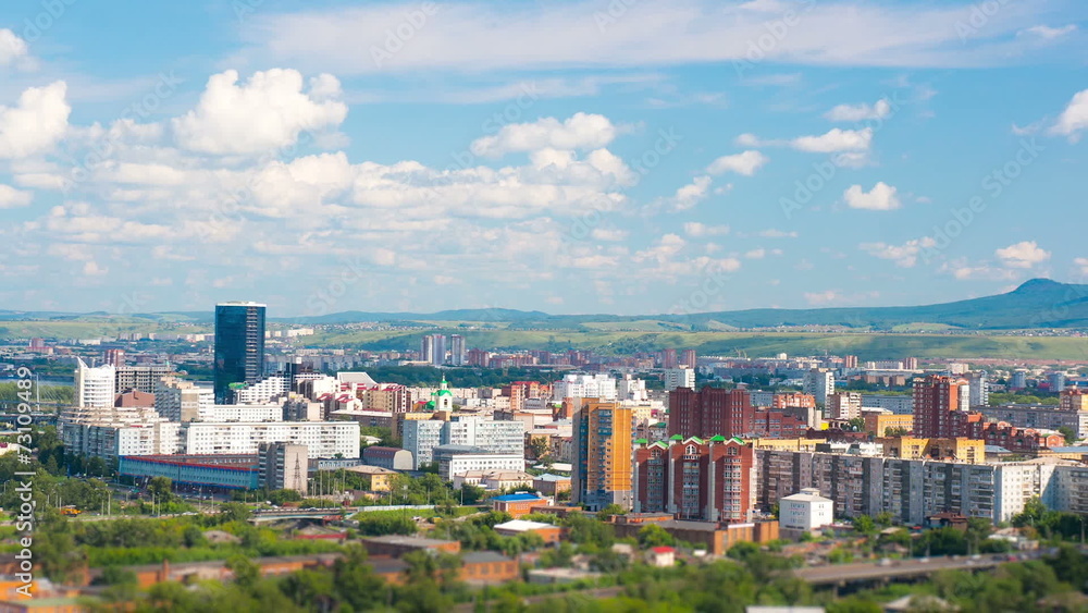 krasnoyarsk, top view, timelapse krasnoyarsk, top view, timelapse