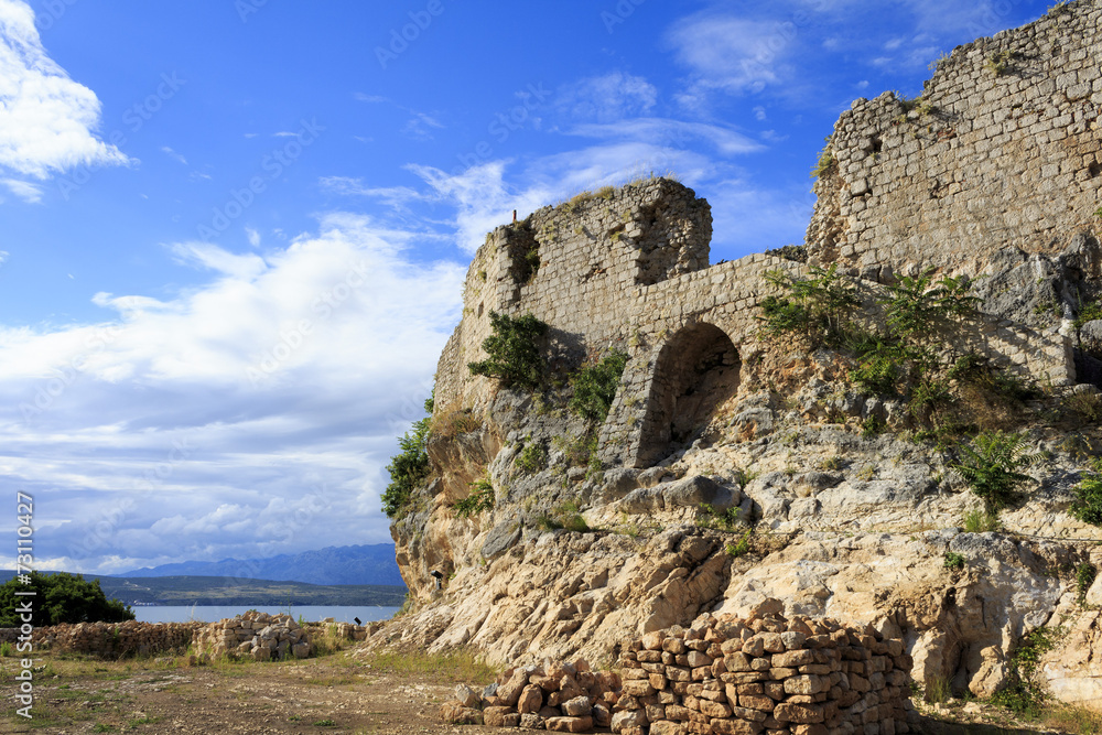 Novigrad, Dalmatia, Croatia. Old defence fort