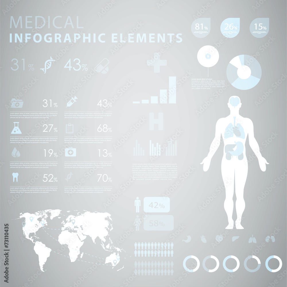 medical infographic elements medical infographic elements