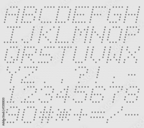 Illustration uppercase alphabet digital LCD indicator