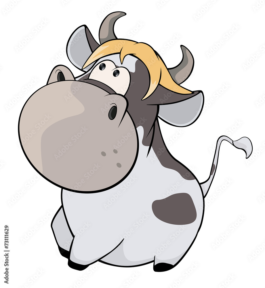 Cheerful cow cartoon Cheerful cow cartoon