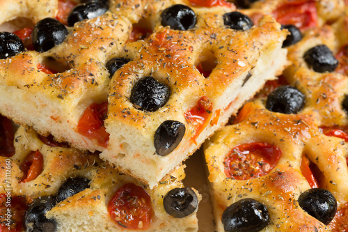 Focaccia pugliese - Fresh baked focaccia bread