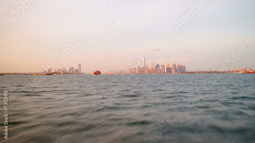 new york ferry trip from manhattan to state island 4k time lapse