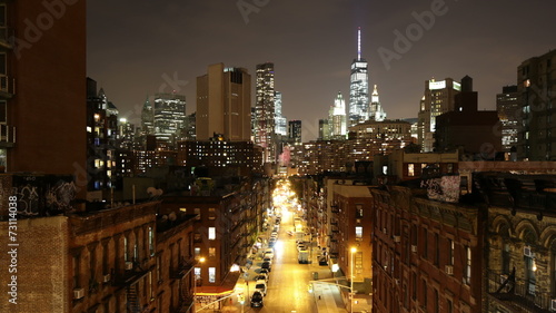 china town night light street 4k time lapse from nyc