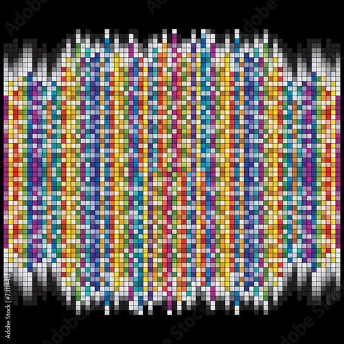 Vector background is of colorful squares.