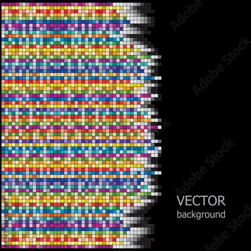Vector background is of colorful squares.