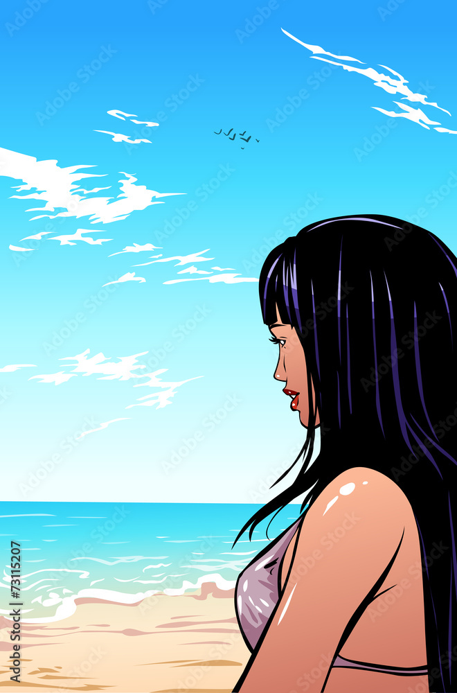 Girl at the sea