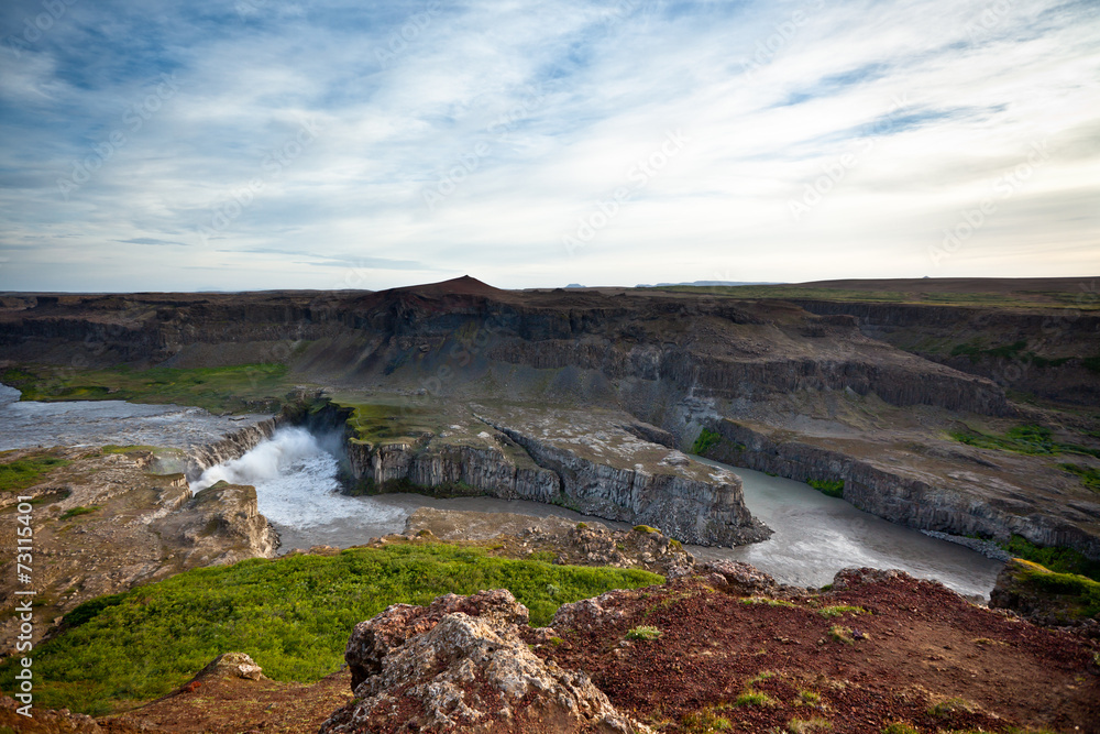 Dettifoss Waterfall in Iceland from above