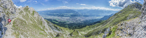 Hiker at Norkette mountain, Innsbruck, Austria. © Anibal Trejo