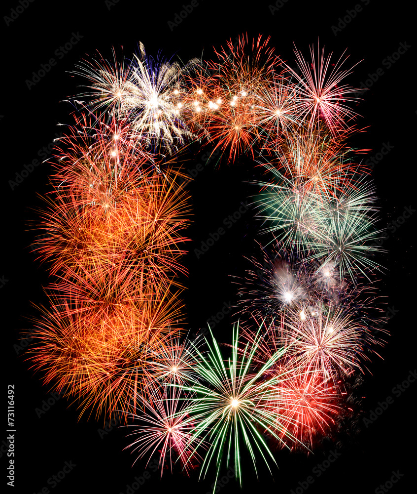 New Year fireworks on black New Year fireworks on black