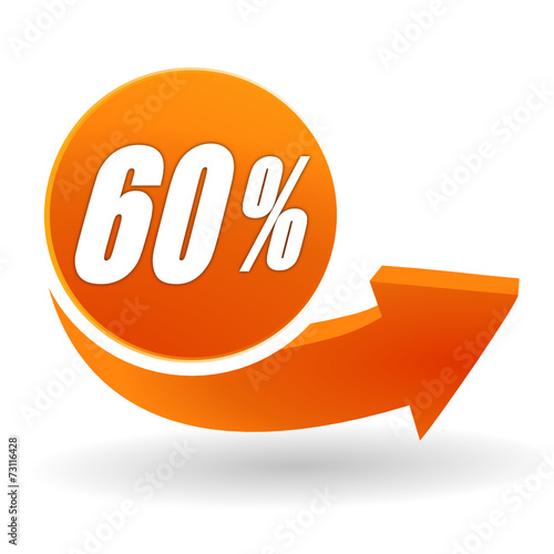 60 pour 100 sur bouton web orange