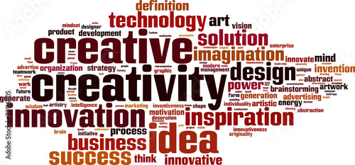 Creativity word cloud concept. Vector illustration