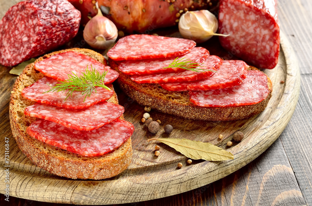 Salami sandwiches Salami sandwiches